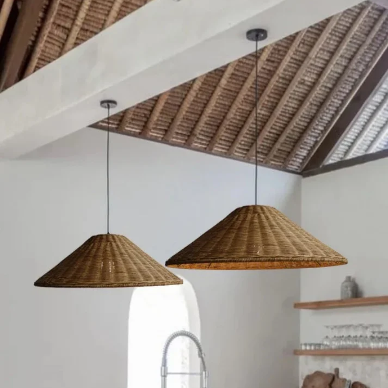 Ravena | Pendelleuchte im Rattandesign