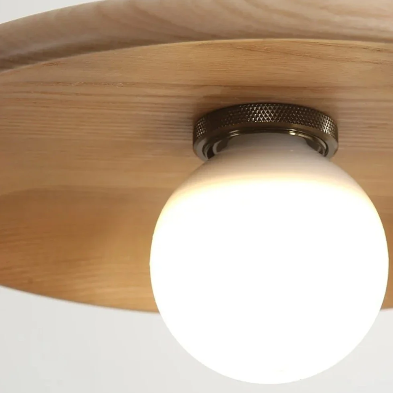 Oriva | Pendelleuchte im Holzscheiben-Design