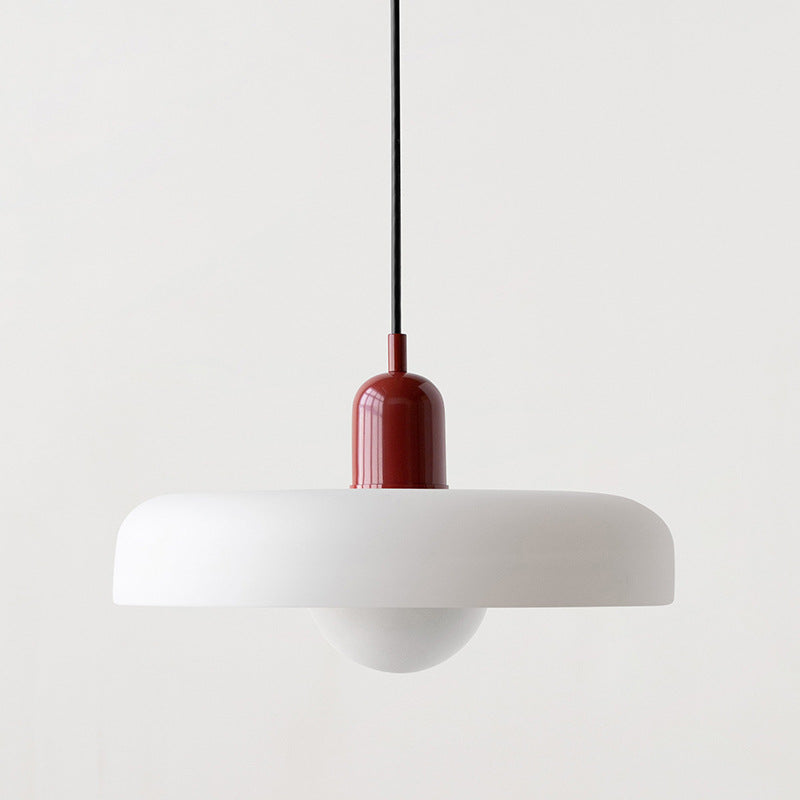 Bauhaus-Pendelleuchte | Farbiges Glas