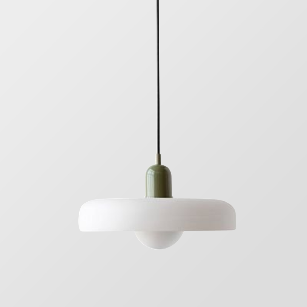 Bauhaus-Pendelleuchte | Farbiges Glas