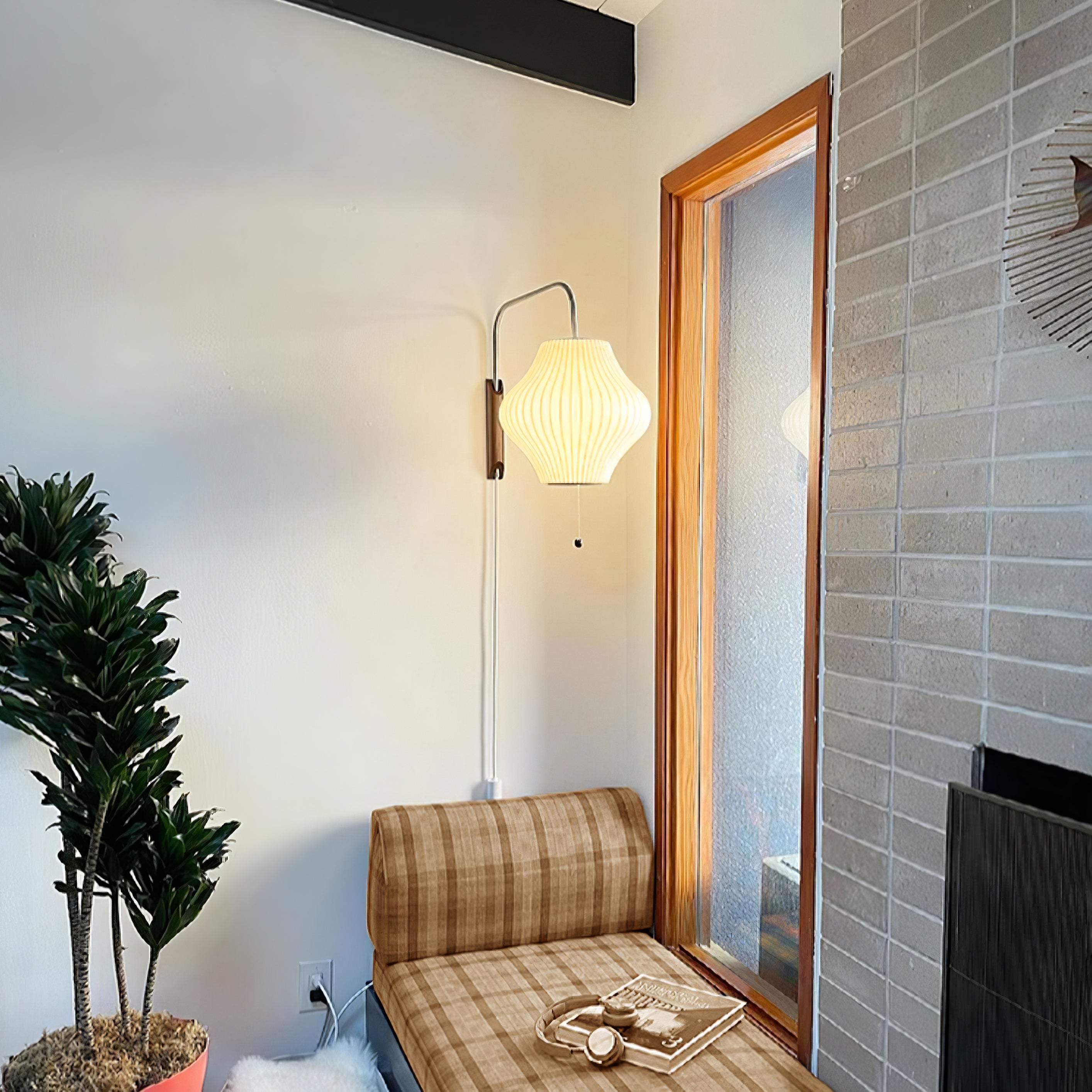 Eryvia | Stoff Oval Wandleuchte