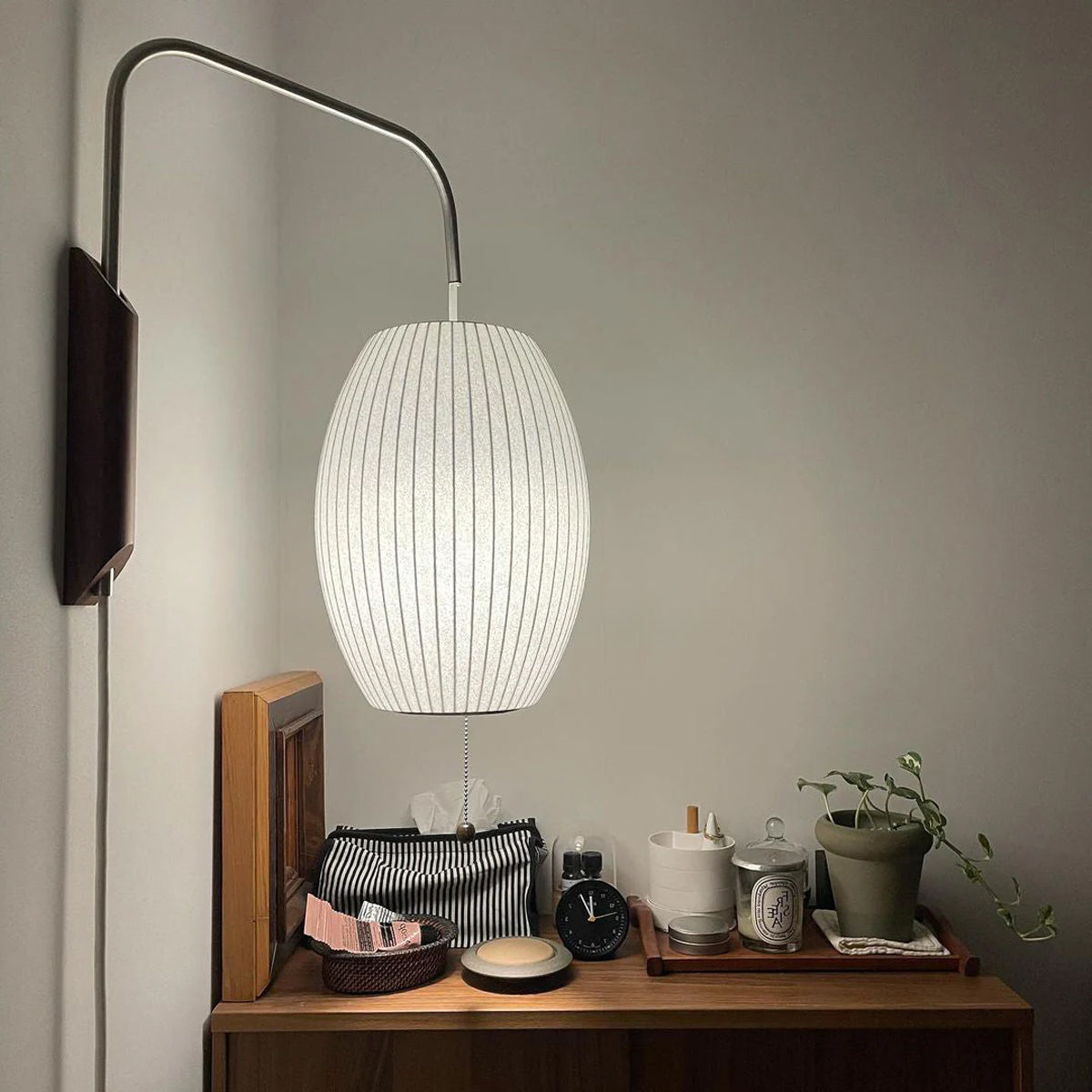 Eryvia | Stoff Oval Wandleuchte