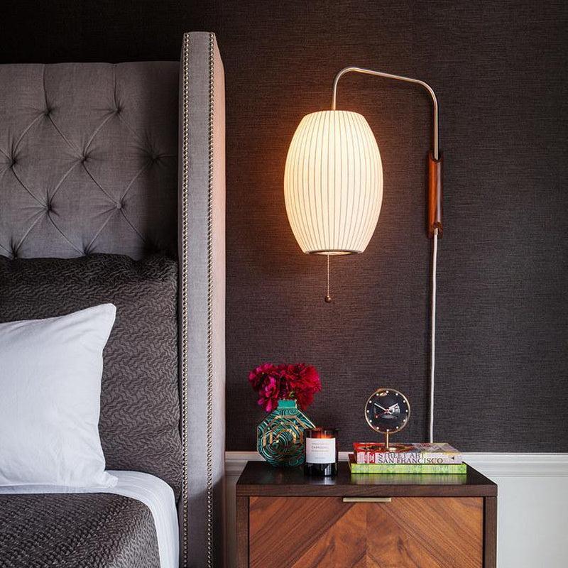 Eryvia | Stoff Oval Wandleuchte