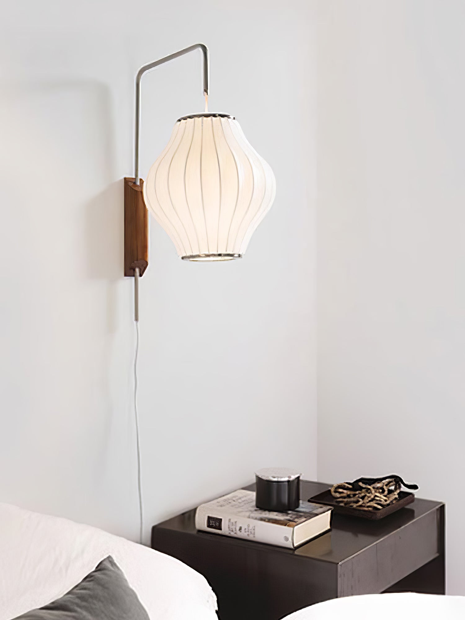 Eryvia | Stoff Oval Wandleuchte