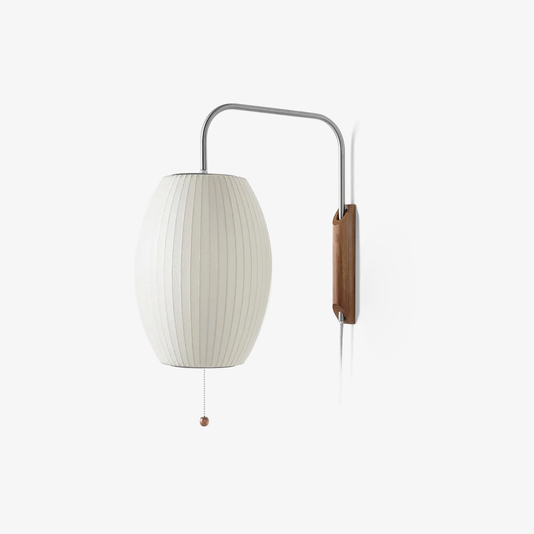 Eryvia | Stoff Oval Wandleuchte