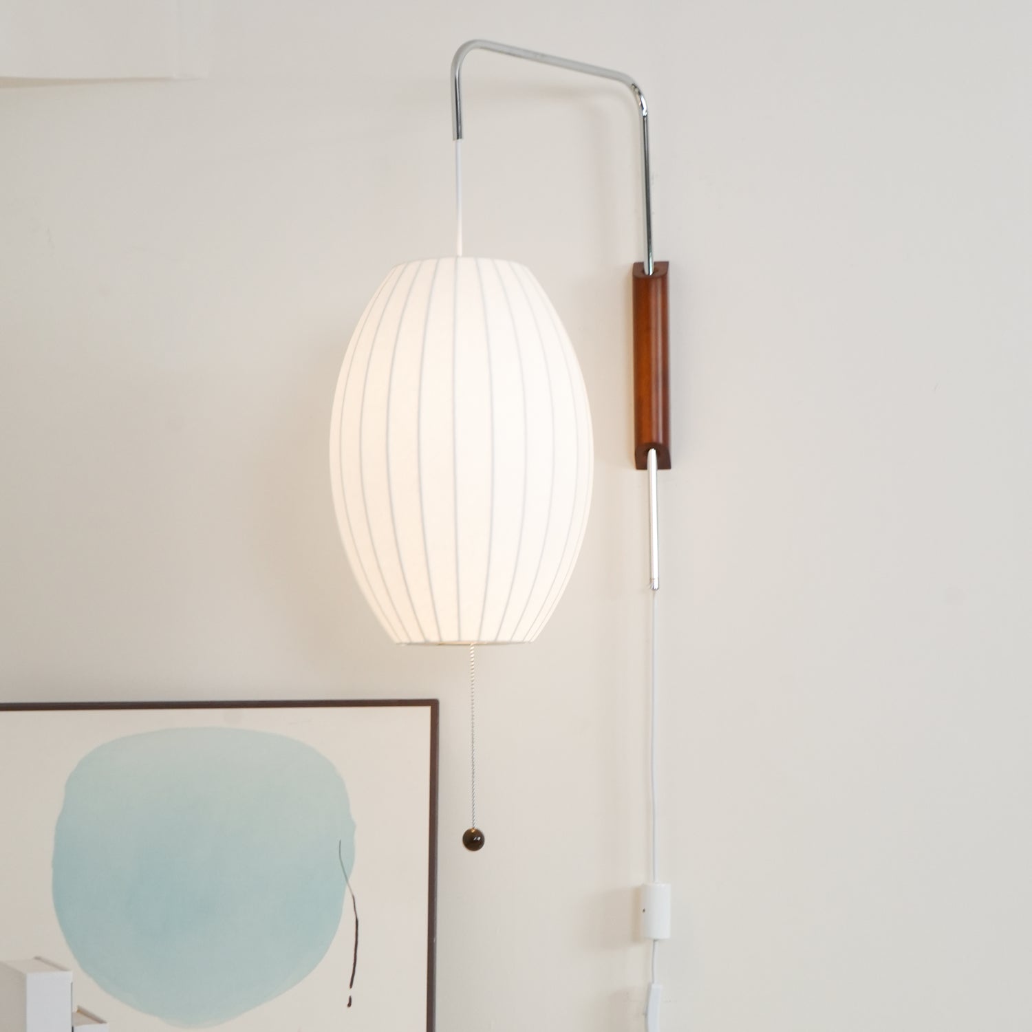 Eryvia | Stoff Oval Wandleuchte