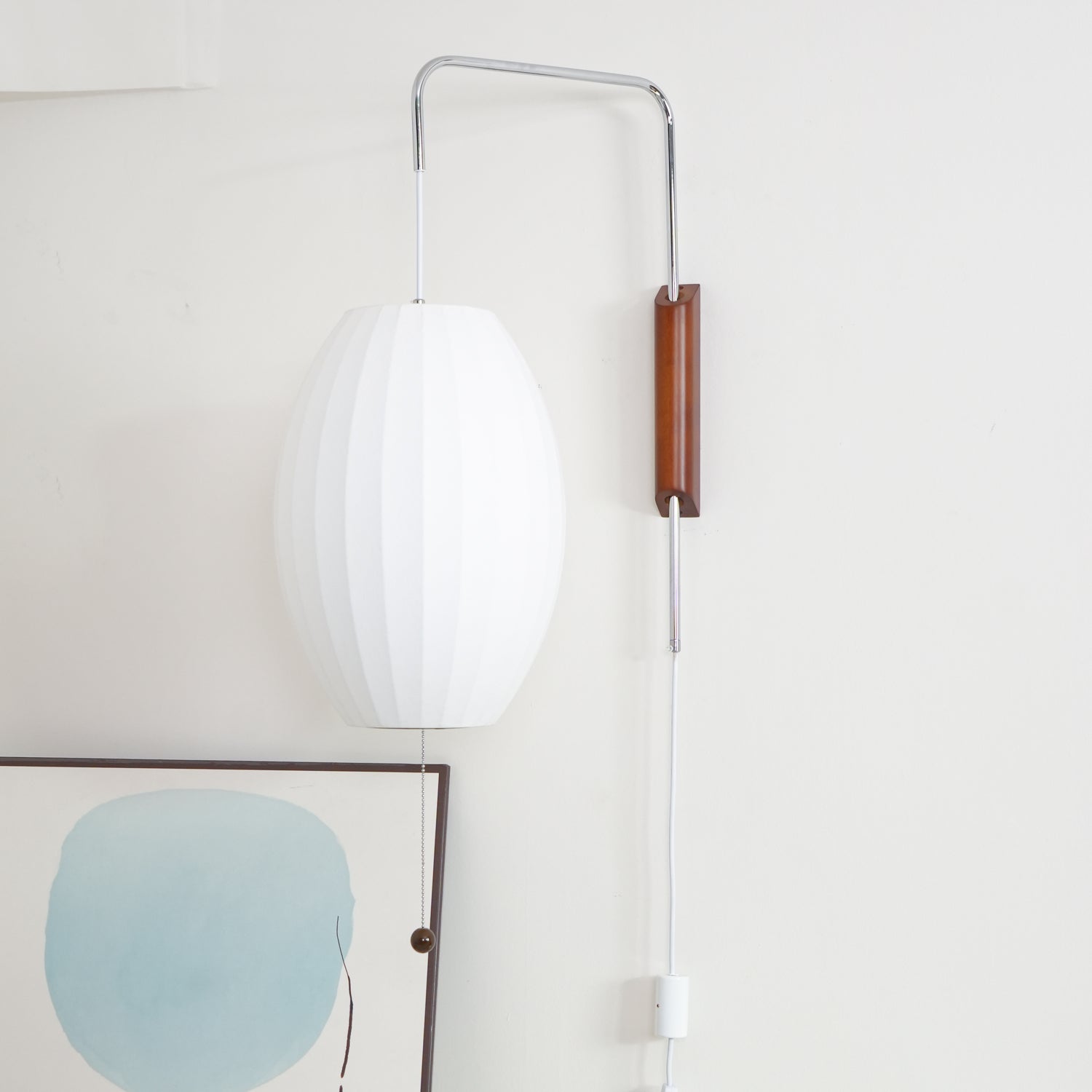 Eryvia | Stoff Oval Wandleuchte