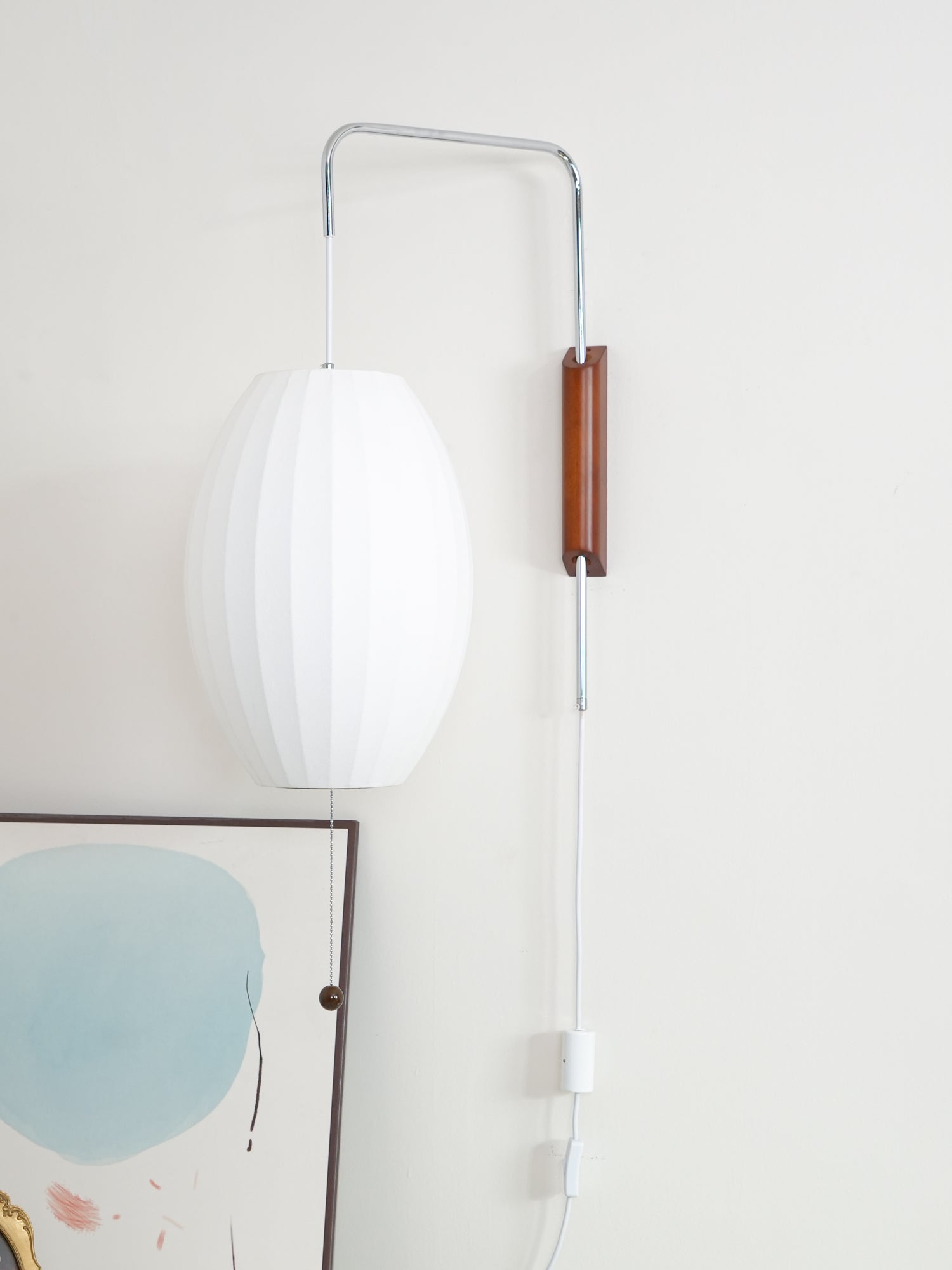 Eryvia | Stoff Oval Wandleuchte