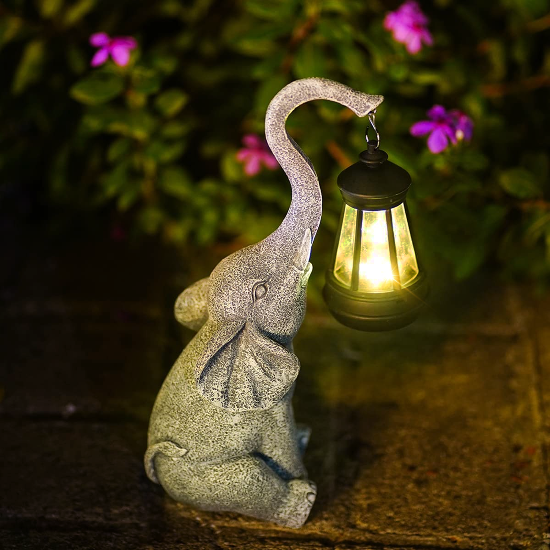 Sanura | Solar Gartenlampe mit Elefant Figur