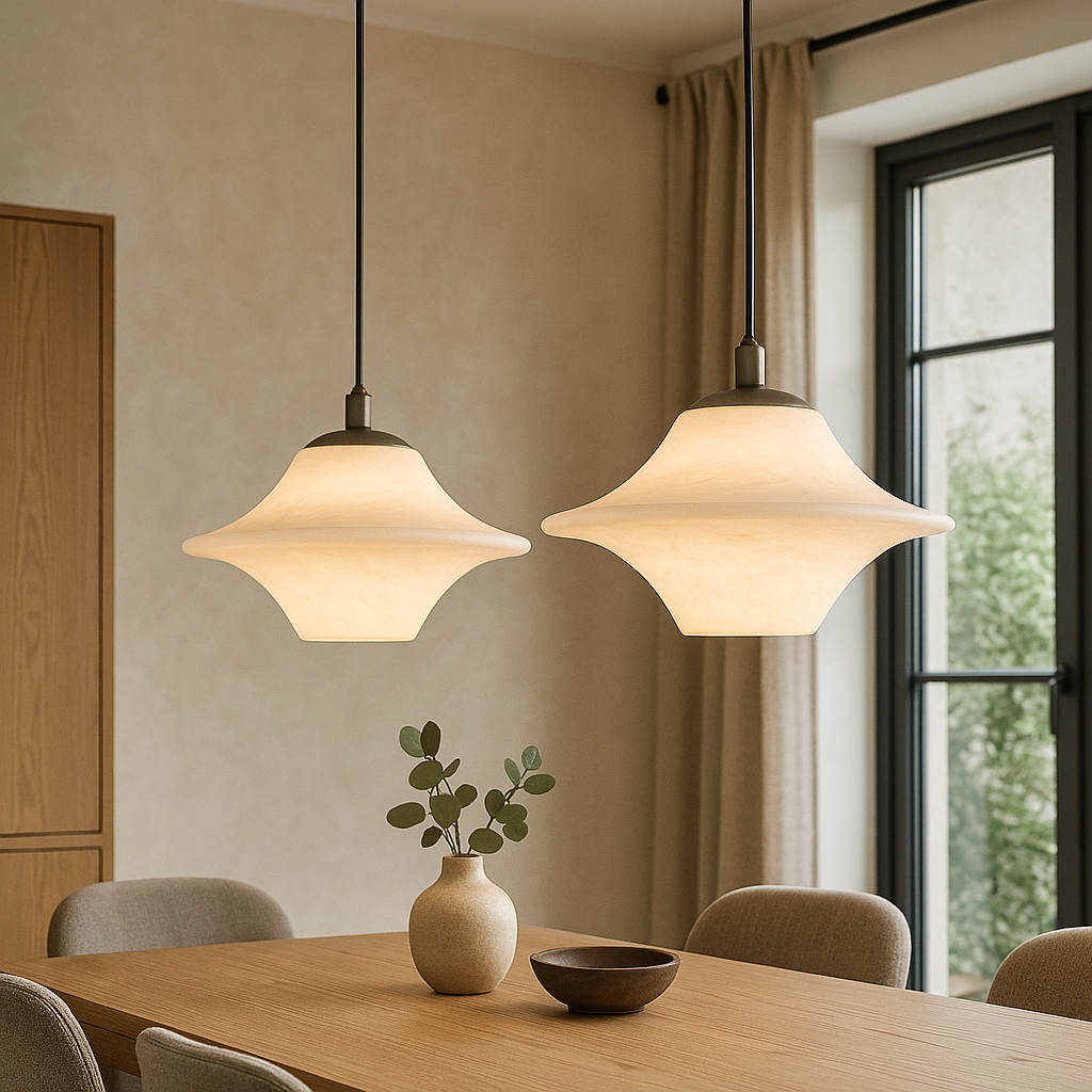 Orylis | Pendelleuchte mit gebogenem Glas