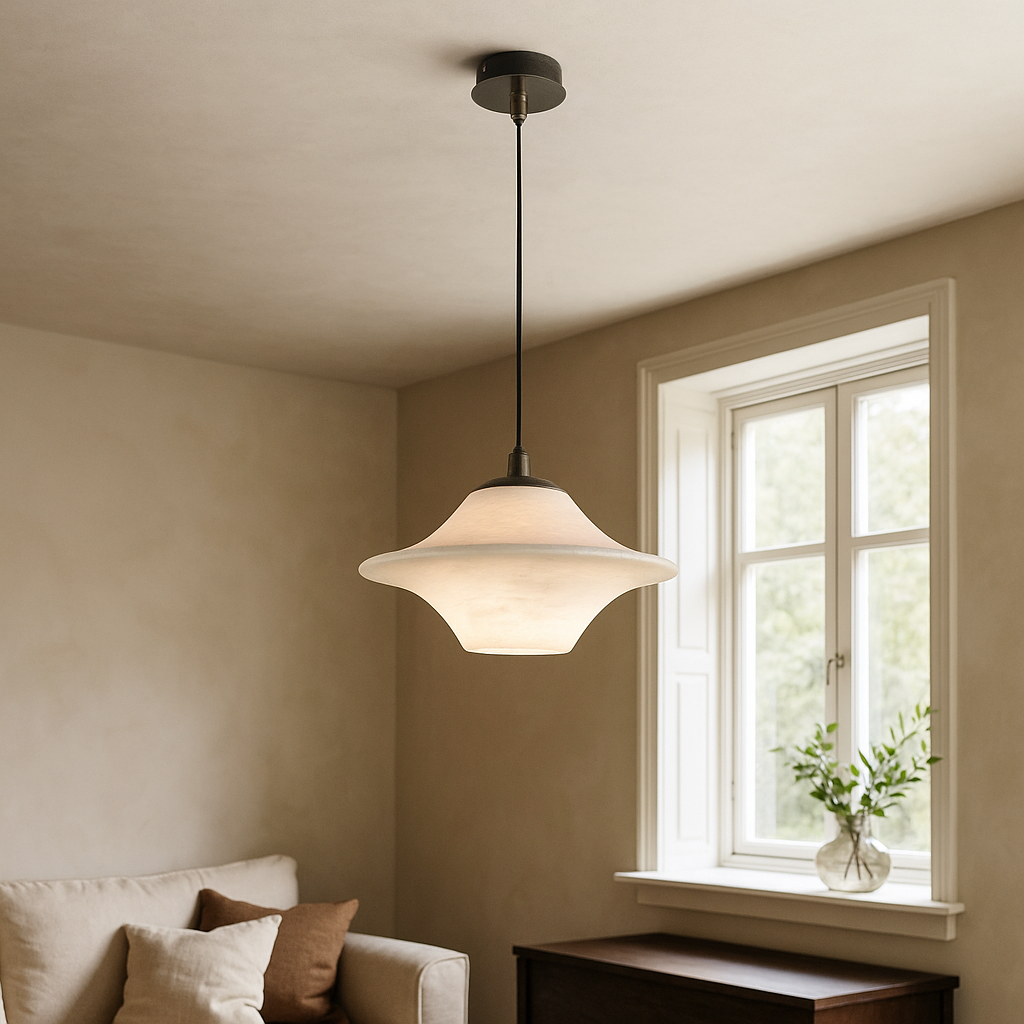 Orylis | Pendelleuchte mit gebogenem Glas