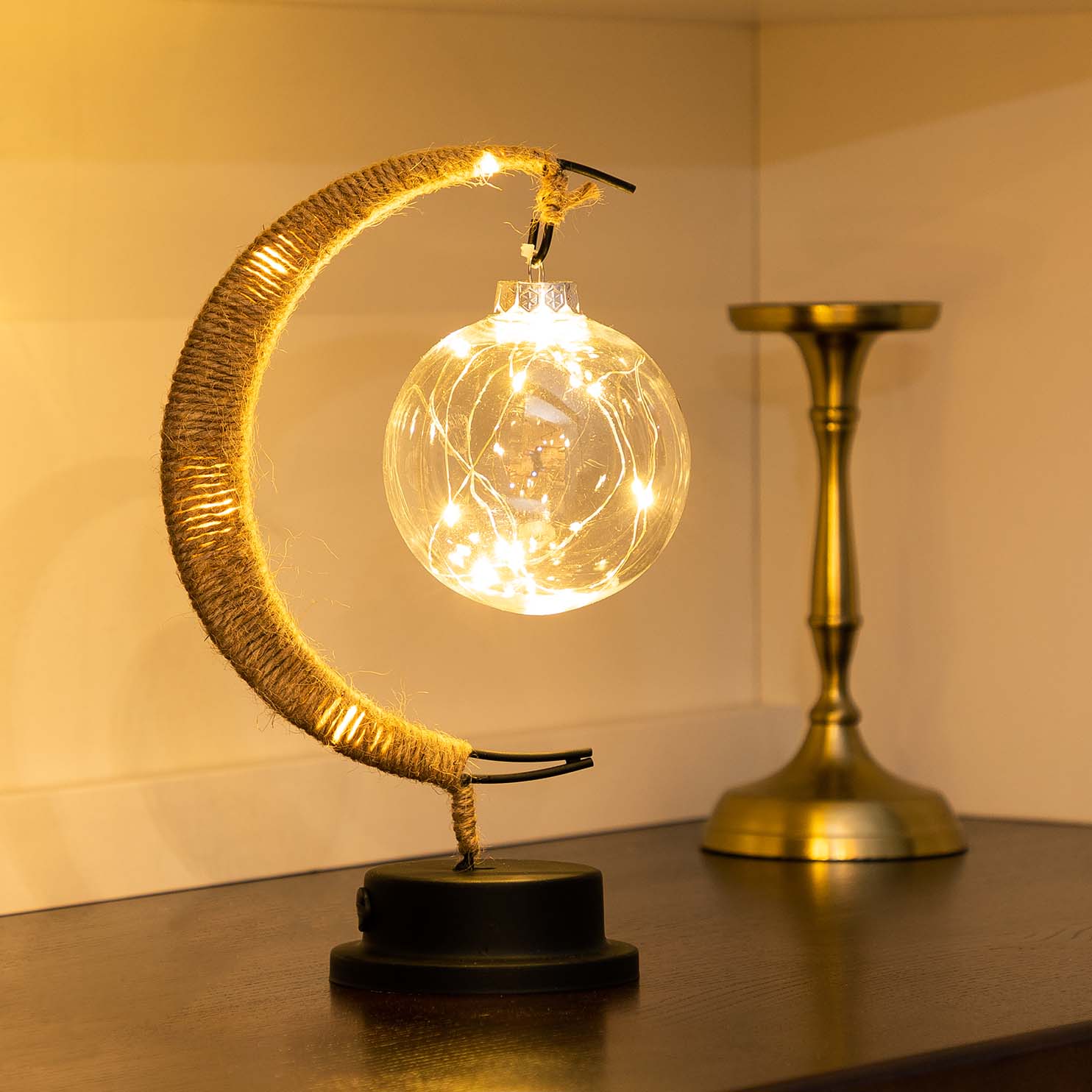 Lunaris | Mond-Tischleuchte mit Kugel