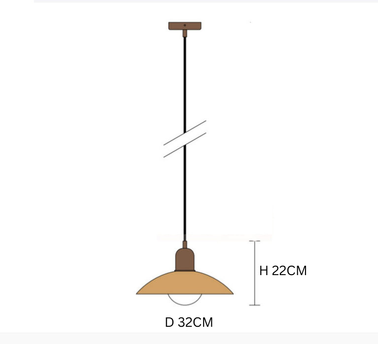 Macaron Pendelleuchte | Farbiger Glasschirm für Modernes Flair