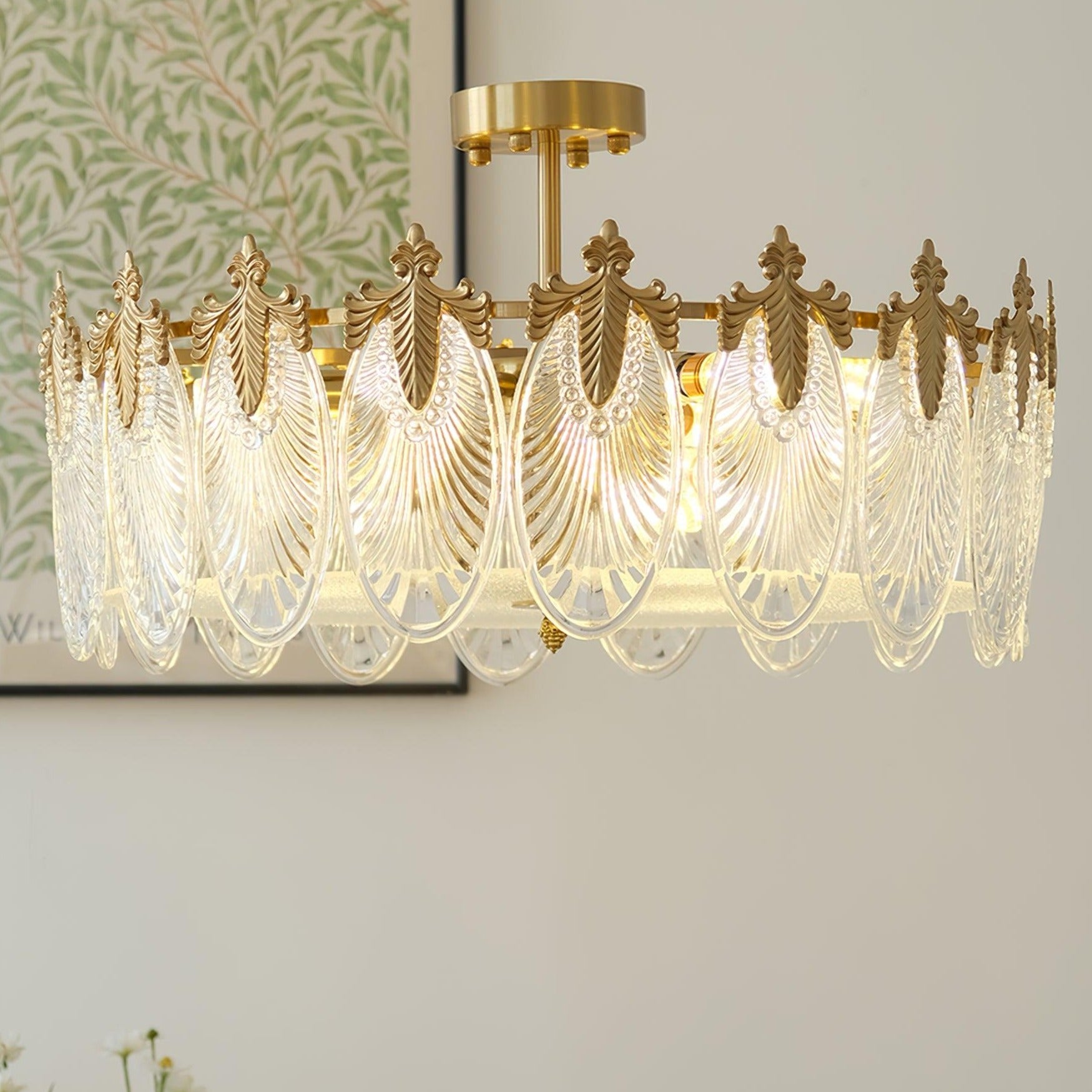 Velmira – LED Deckenlampe mit Glasornamenten