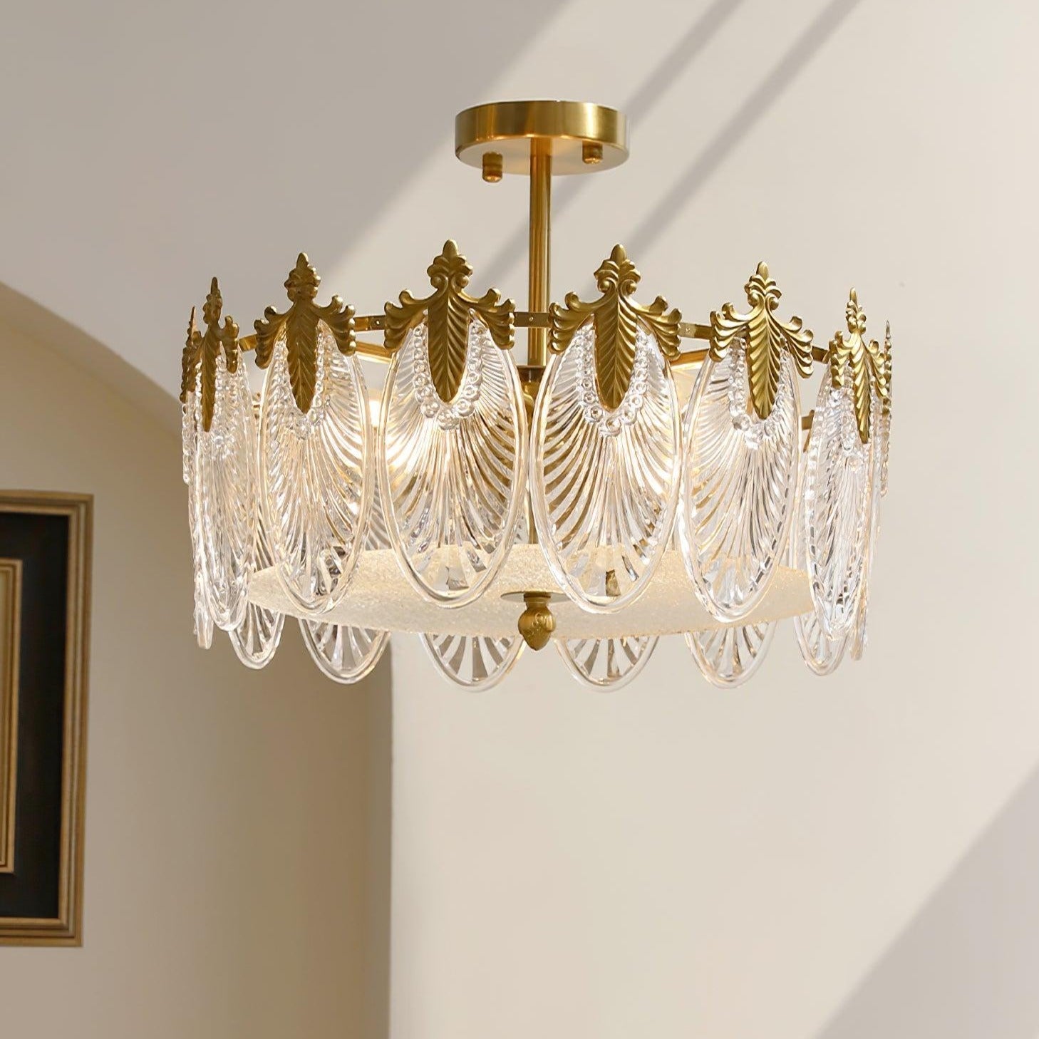 Velmira – LED Deckenlampe mit Glasornamenten