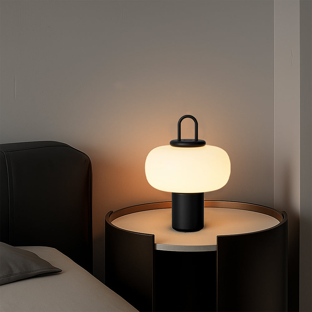 Novira | LED Tischlampe mit Opalglas-Schirm