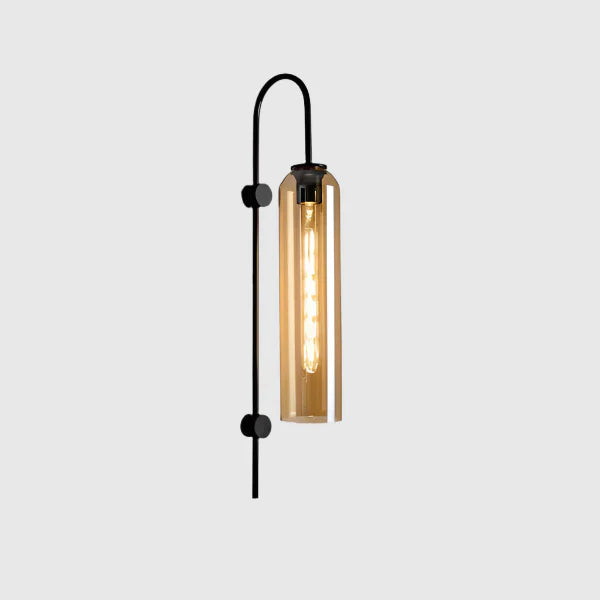 Evelor | Zylinder Wandleuchte mit Glasdesign