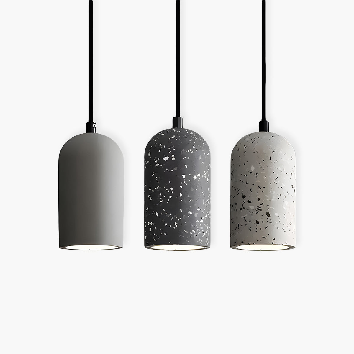 Nerian | Zylinder Pendelleuchte mit Terrazzo-Optik