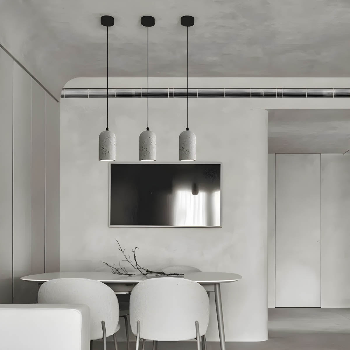 Nerian | Zylinder Pendelleuchte mit Terrazzo-Optik