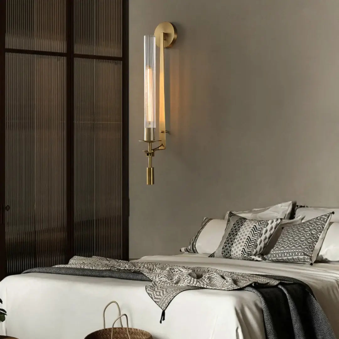 Viron | Retro Glas Wandlampe Metall