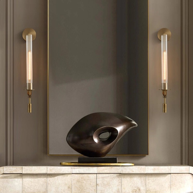 Viron | Retro Glas Wandlampe Metall