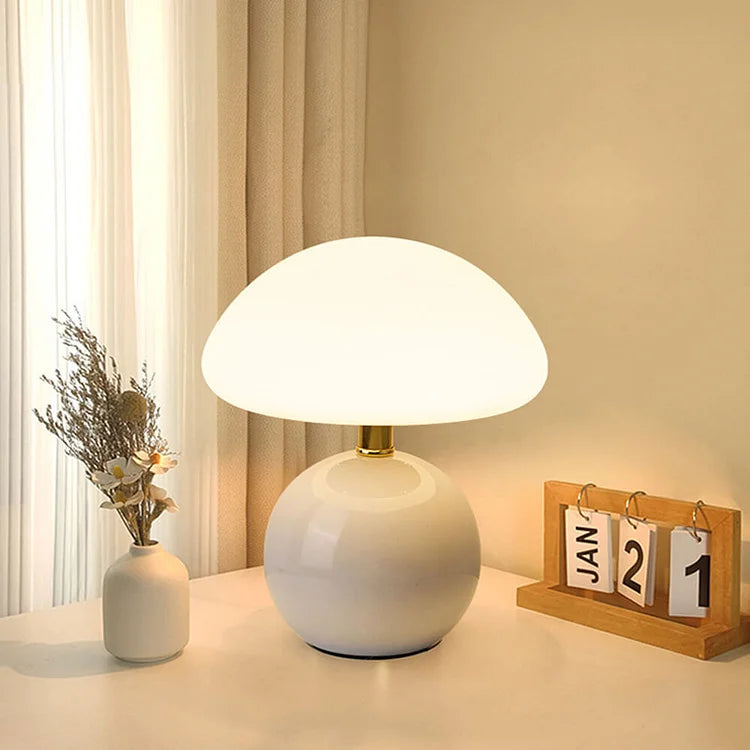 Französisch Creme | Pilz Lampe