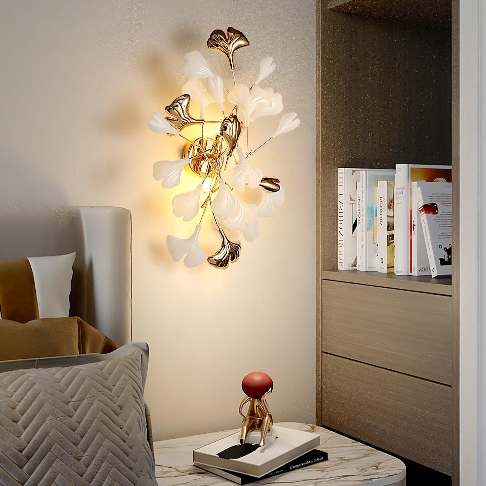 Flora | Keramik-Wandlampe Blumenblüten Design