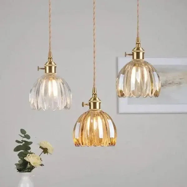 Corvya | Pendelleuchte im Glasblüten-Design