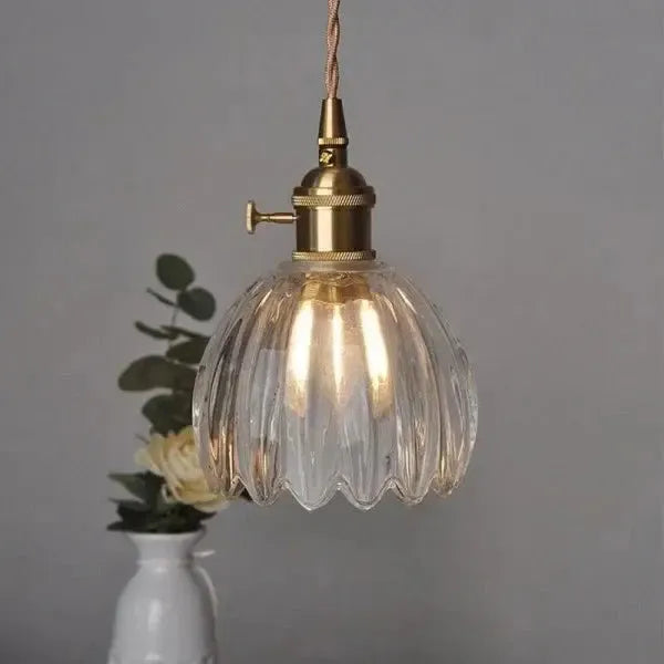 Corvya | Pendelleuchte im Glasblüten-Design