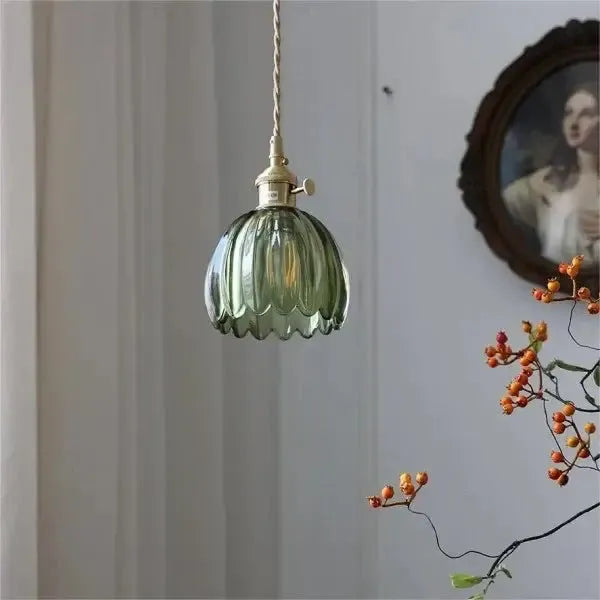Corvya | Pendelleuchte im Glasblüten-Design