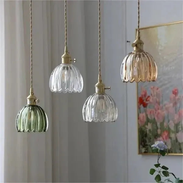 Corvya | Pendelleuchte im Glasblüten-Design