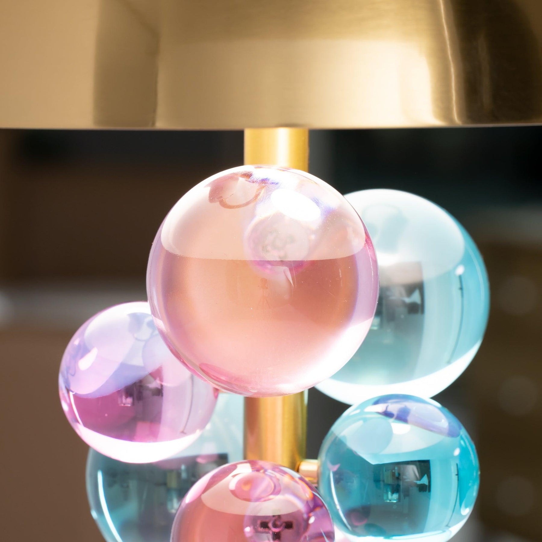 Vera | Retro Marmor Glas-Tischlampe