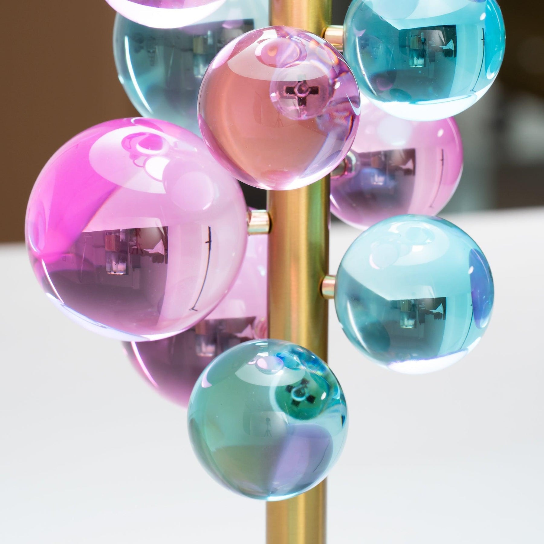 Vera | Retro Marmor Glas-Tischlampe