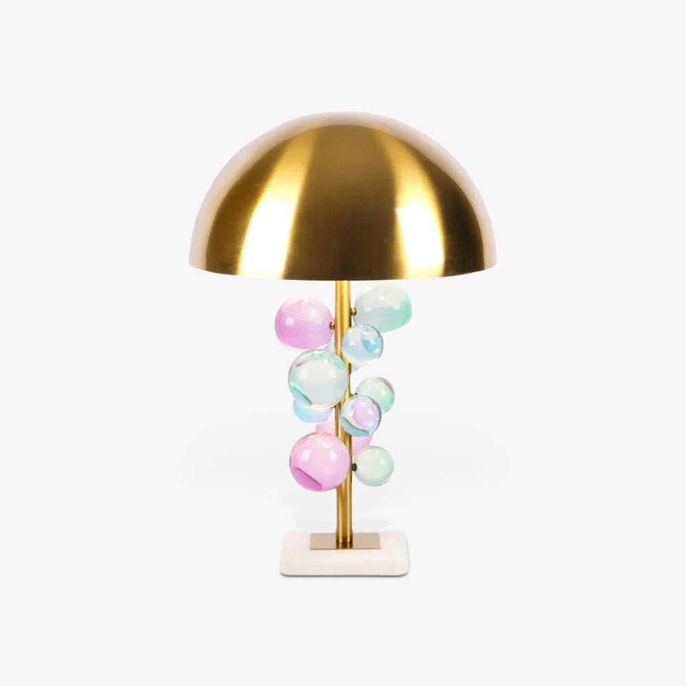 Vera | Retro Marmor Glas-Tischlampe