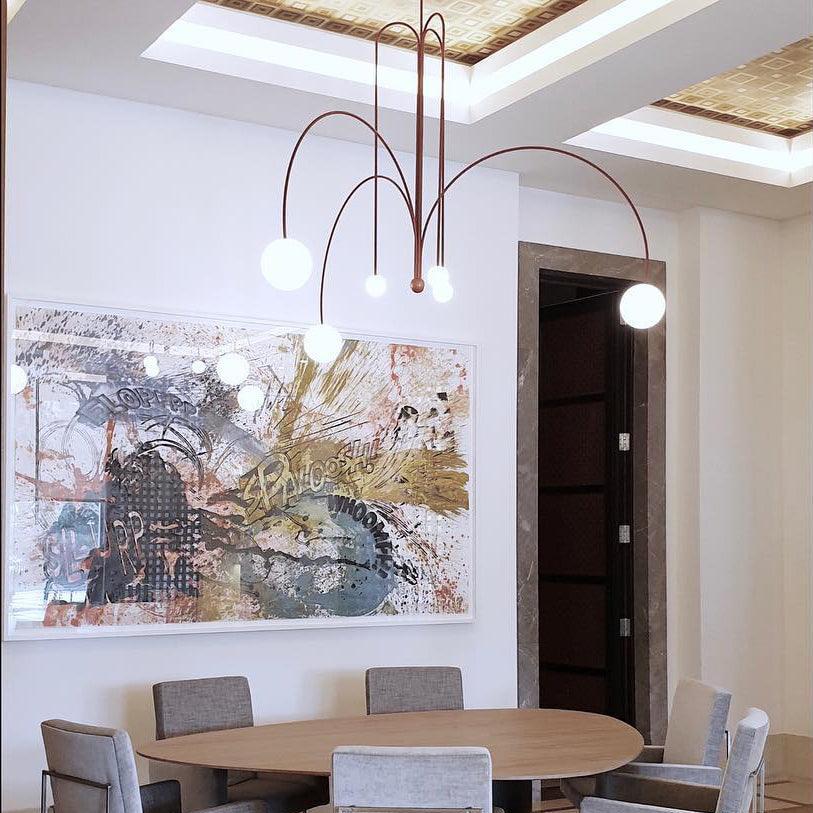 Arlina – Designer Deckenleuchte mit Glas-Kugeln