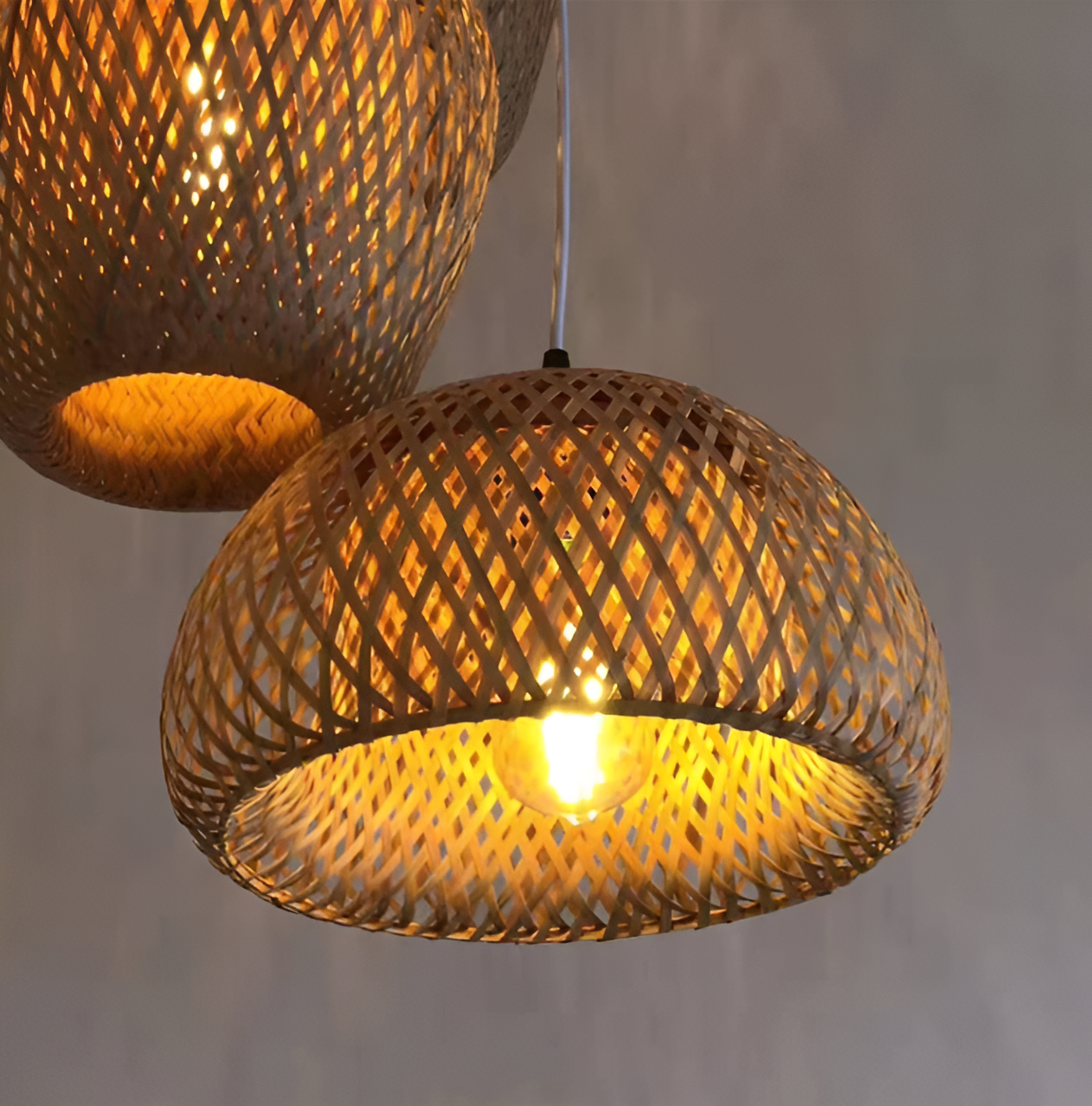 Meravi | Rattan Pendelleuchte Rund