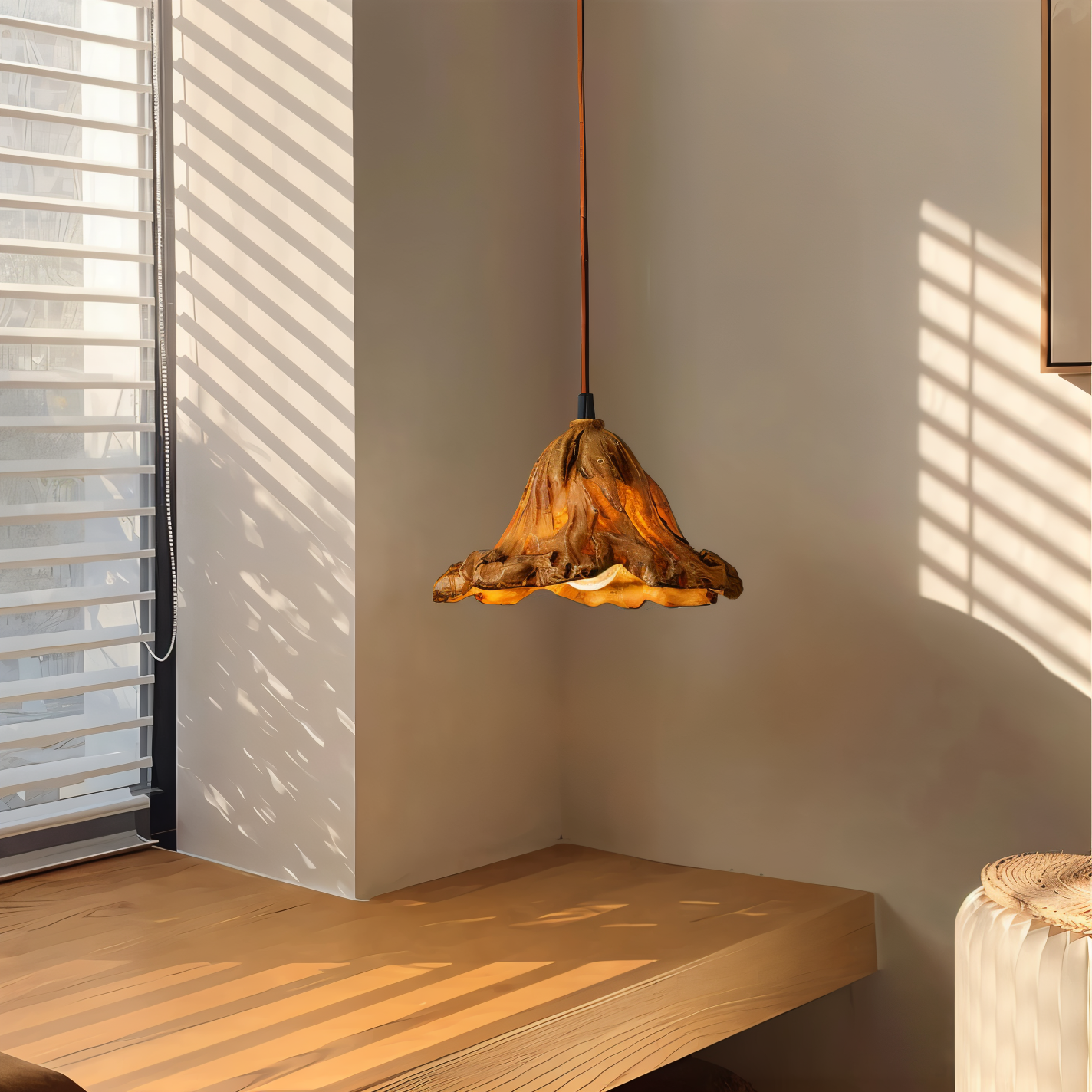 Dravena | Pendelleuchte mit Holz-Design