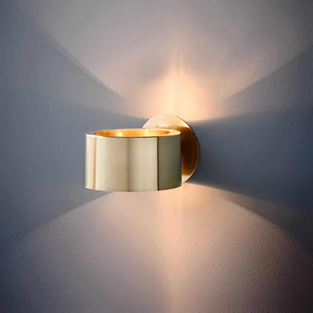 Homora | Goldene Trommel-Wandleuchte