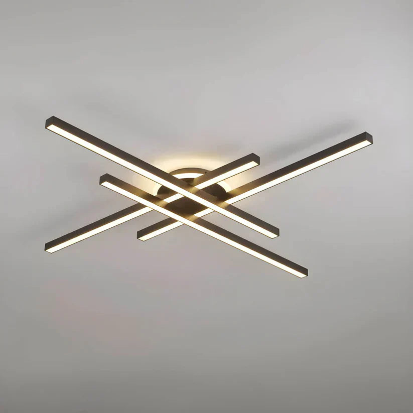 Kaelen | Kreuzbalken Deckenleuchte mit LED-Linien