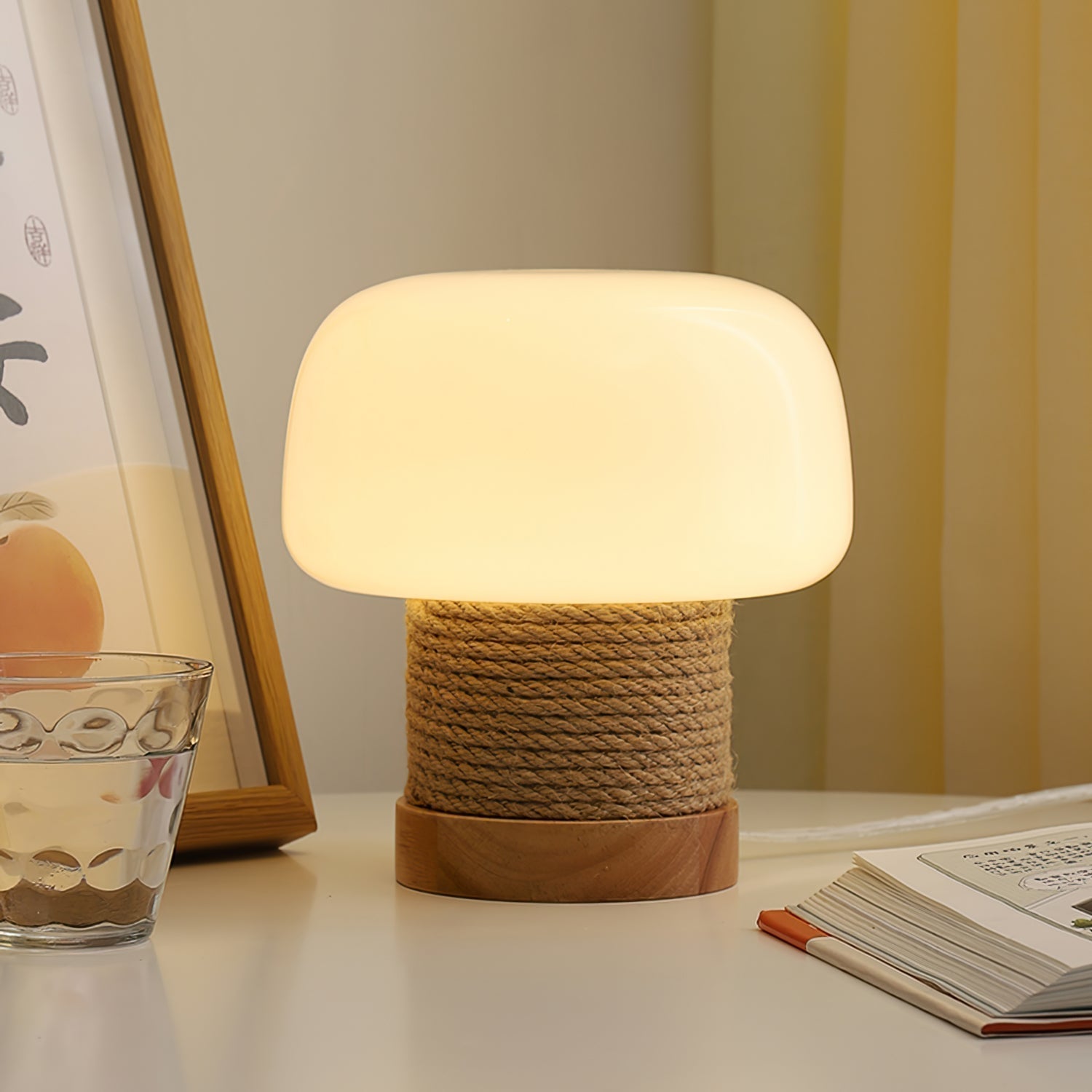 Lumo | Moderne LED Tischlampe Minimalistisch Holzfuß