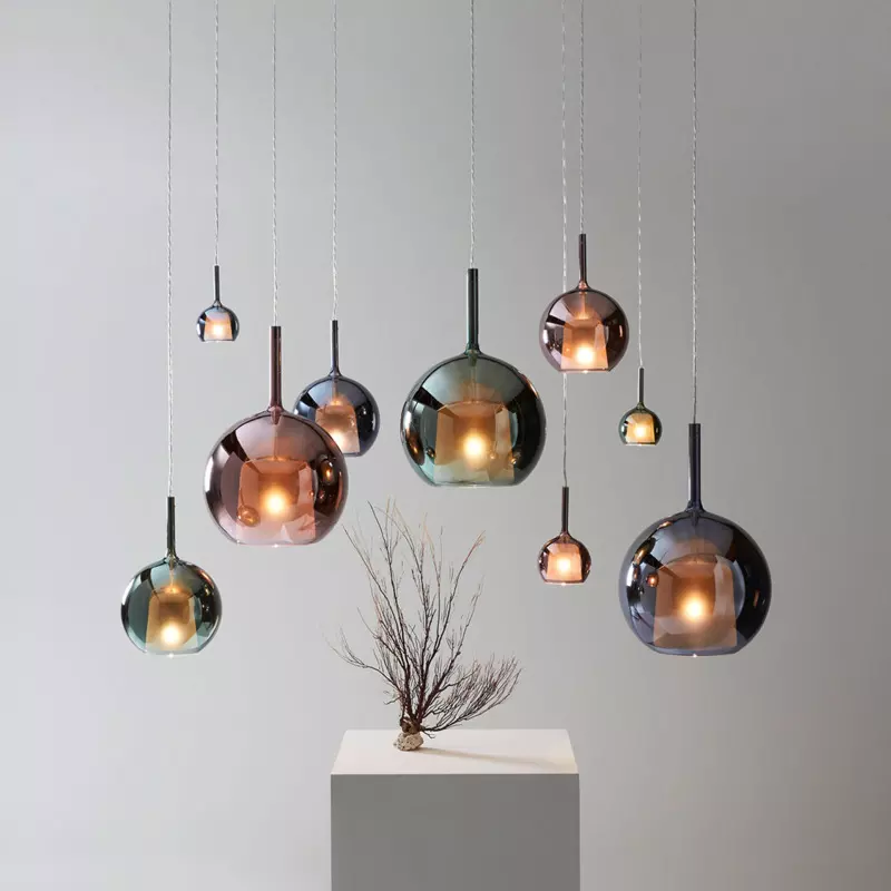 Lunovia | Pendelleuchte mit Glaskugel-Cluster