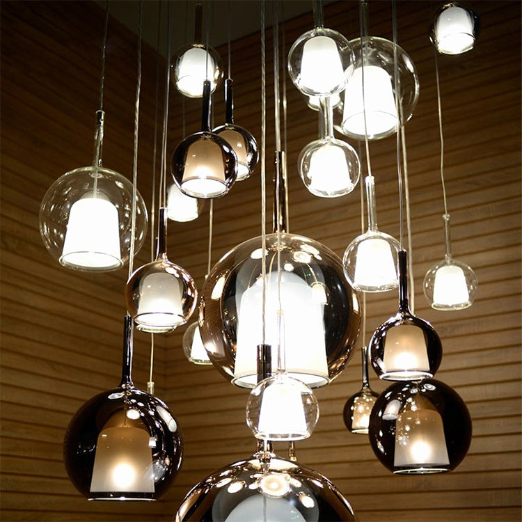 Lunovia | Pendelleuchte mit Glaskugel-Cluster
