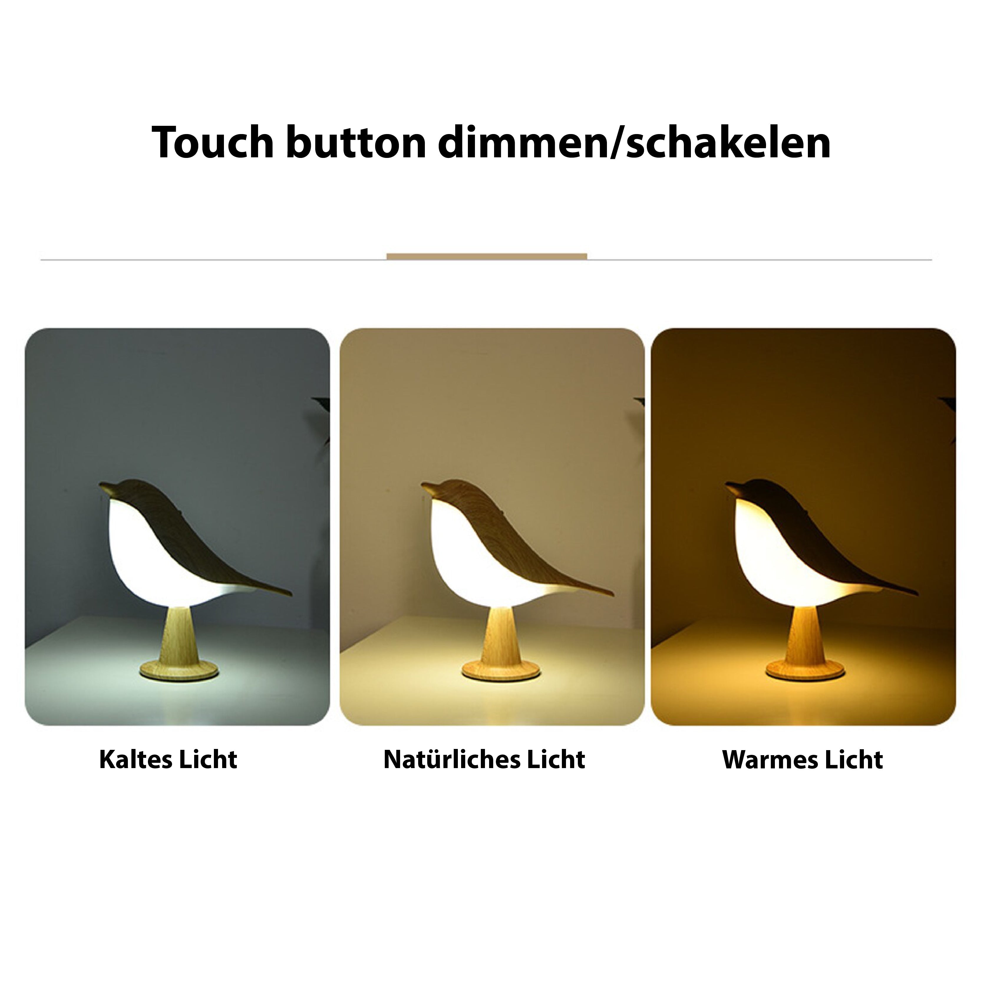 MissBird | Stilvolle Tischleuchte mit Vogelmotiv