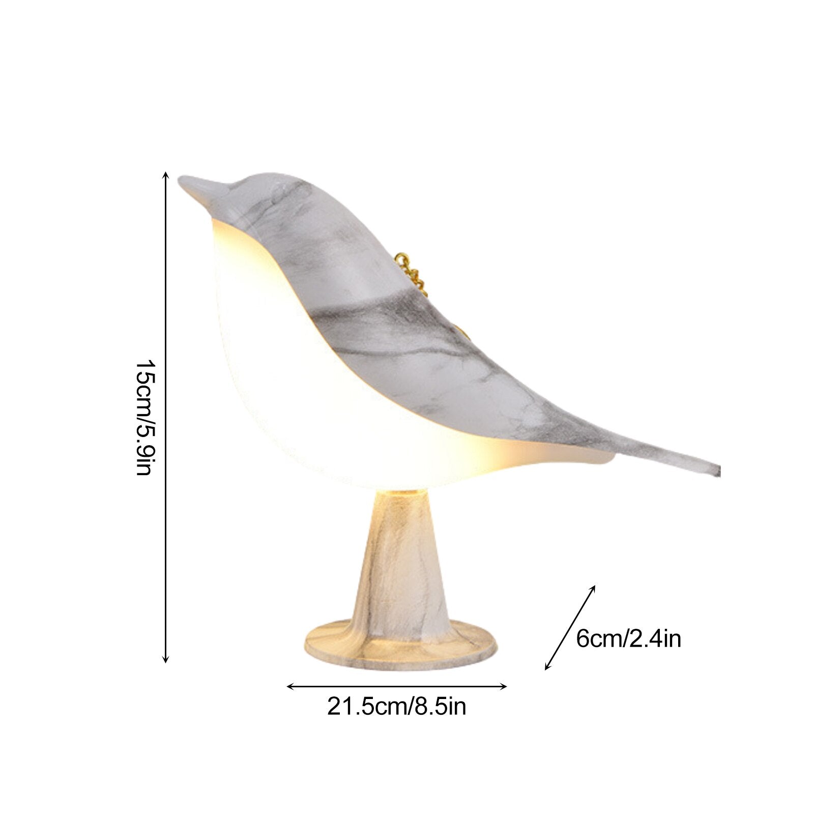 MissBird | Stilvolle Tischleuchte mit Vogelmotiv