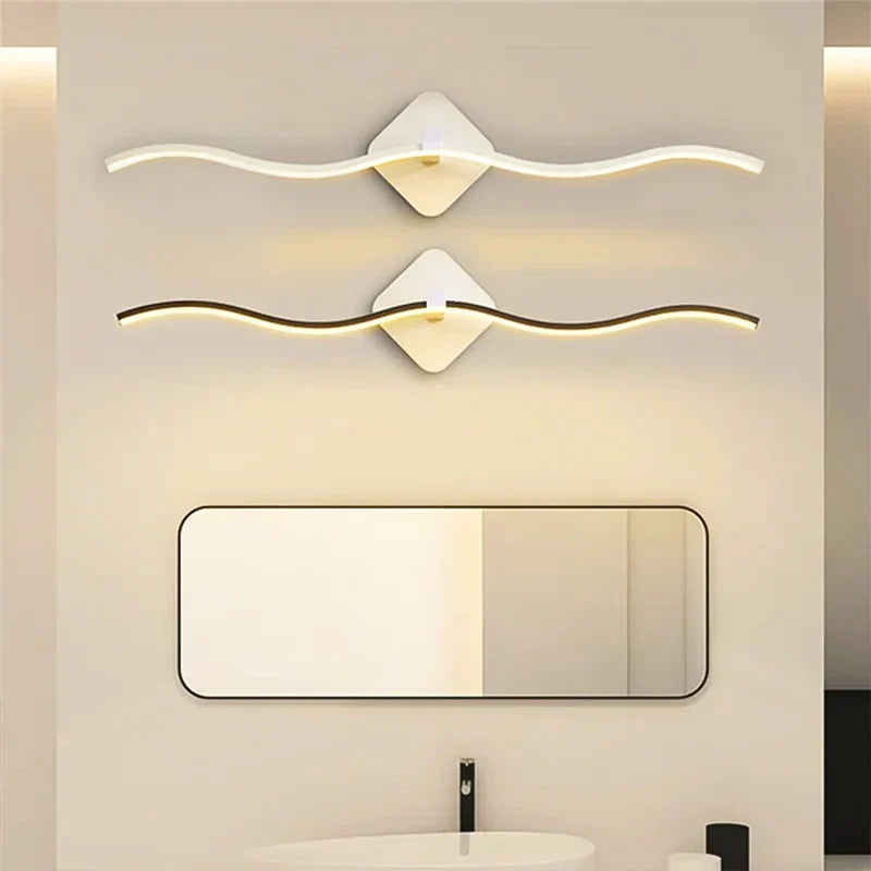 Aurora | Moderne LED Wandleuchte Minimalistisch Schwarz Gold