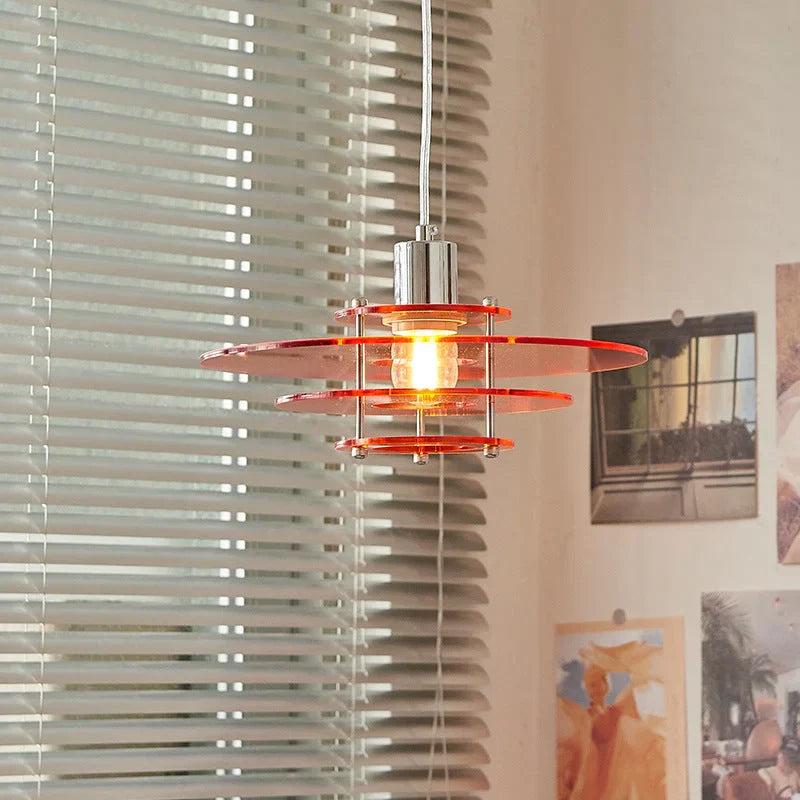 Luretta | Rote LED Pendellampe im Vintage-Look