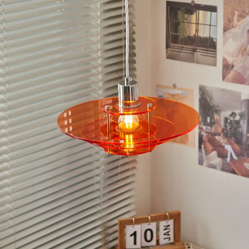 Luretta | Rote LED Pendellampe im Vintage-Look