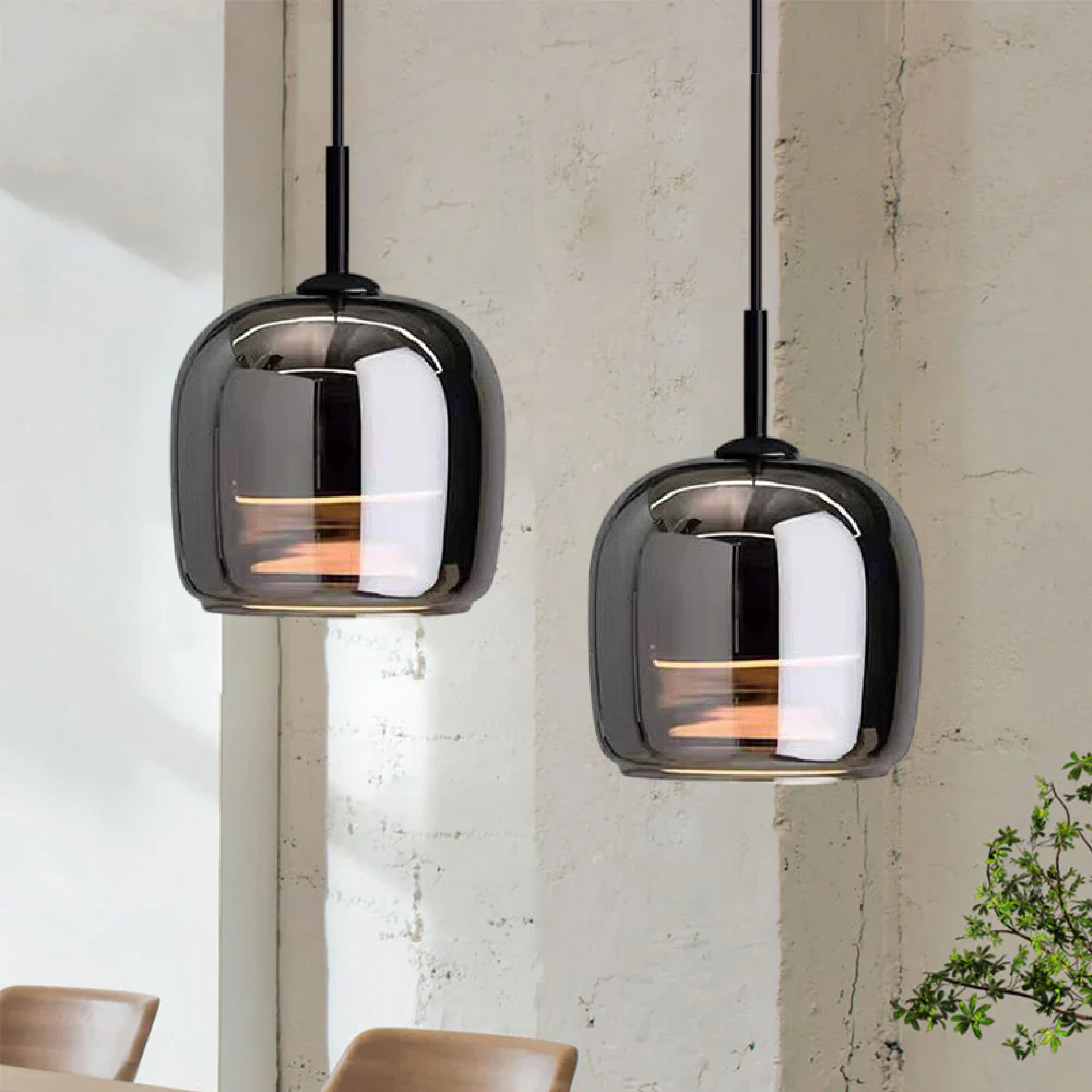 Glazura | Pendelleuchte aus Rauchglas