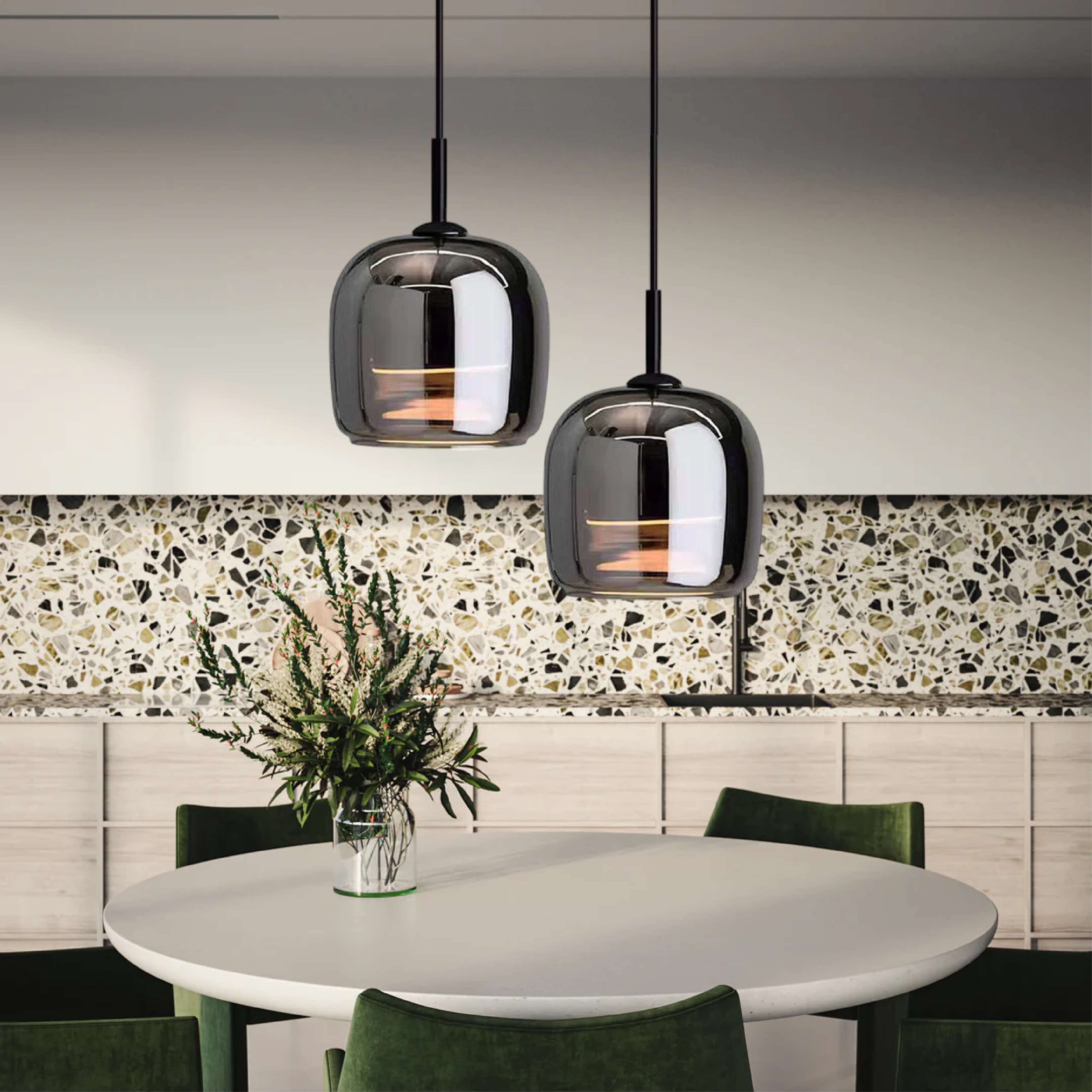 Glazura | Pendelleuchte aus Rauchglas