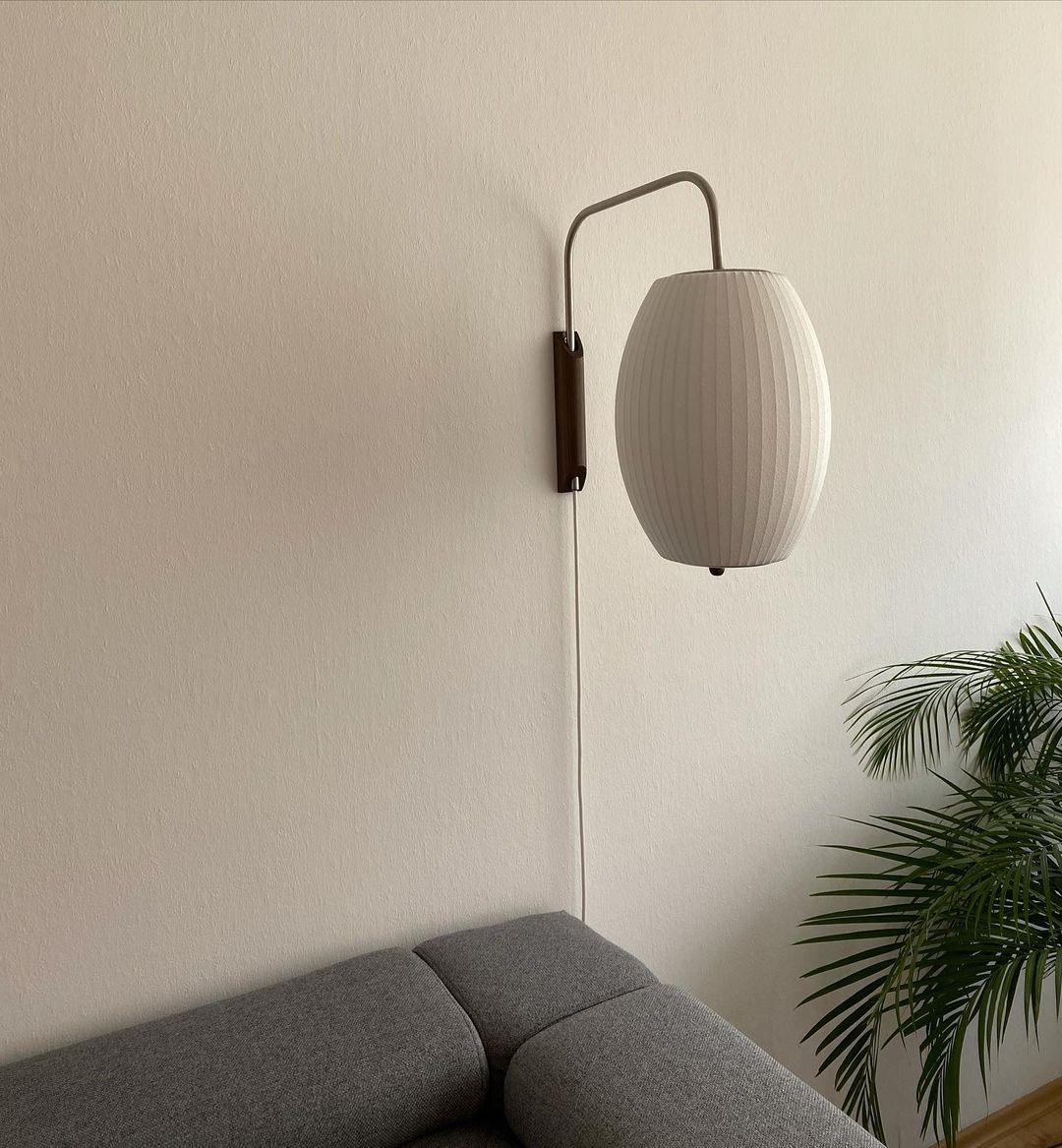 Eryvia | Stoff Oval Wandleuchte